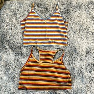 2 SHEIN Cropped Cami striped tank